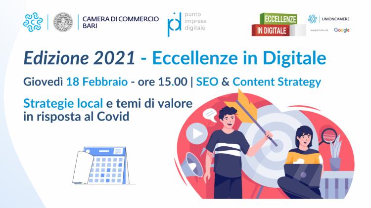 SEO & Content strategy - 18 febbraio nuovo seminario Eccellenze in Digitale