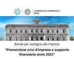 Bando prevenzione crisi d'impresa e supporto finanziario anno 2021