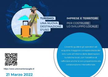 SEMINARIO 21 marzo 2022 Ore 14:30 - Turismo: una nuova destinazione d'uso. Imprese e territori per costruire lo sviluppo locale.