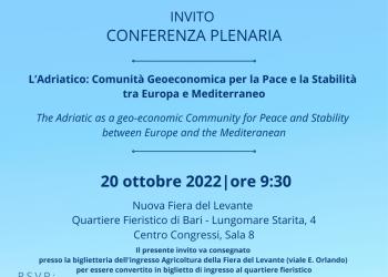 Conferenza Plenaria - L'Adriatico: Comunit� Geoeconomica per la Pace e la Stabilit� tra Europa e Mediterraneo
