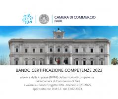 BANDO CERTIFICAZIONE COMPETENZE ANNO 2023