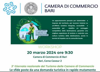 20 marzo - Giornata nazionale del Turismo alla Camera di Commercio di Bari